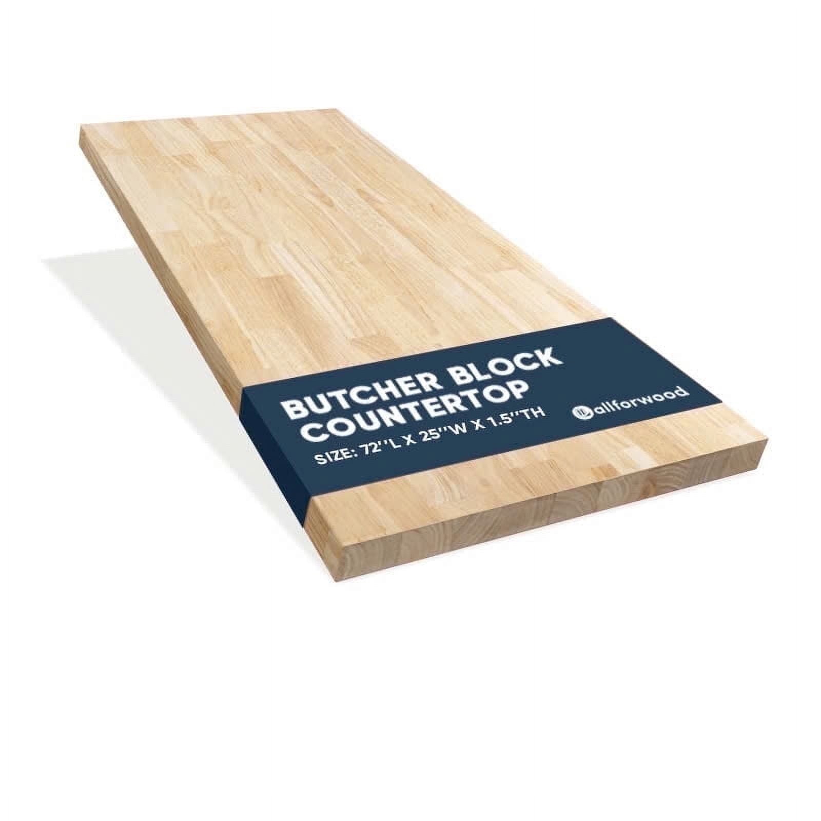 AllForWood Hevea Solid Wood Butcher Block Countertop