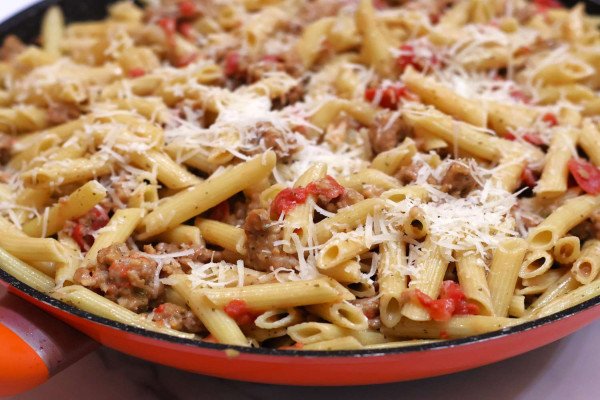 Brian's Chicken Sausage Pesto Pasta