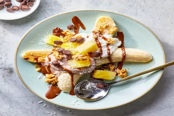Chocolate Coconut Breakfast Banana Split