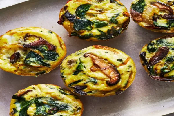 Muffin Tin Spinach & Mushroom Mini Quiches