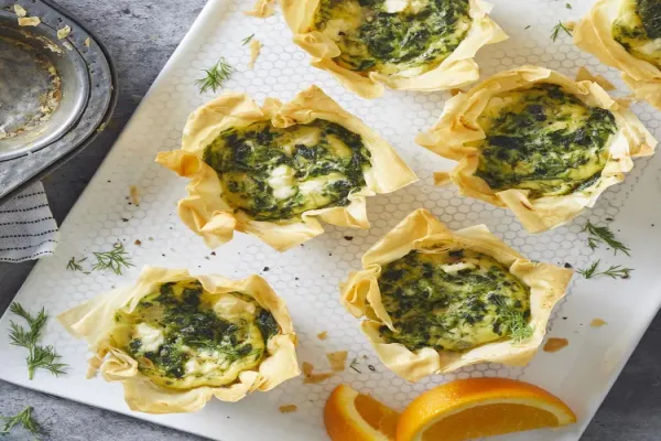 Muffin Tin Spanakopita Omelets