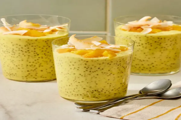 Mango Passion Fruit & Coconut Chia Pudding
