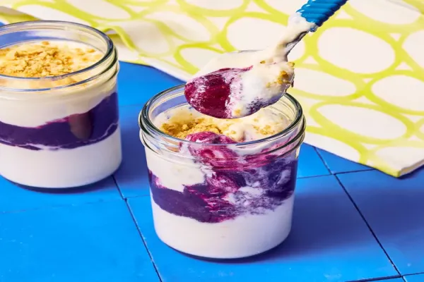 Lemon Blueberry Cheesecake Jars