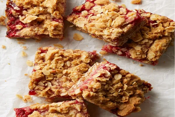 Strawberry Oat Streusel Bars