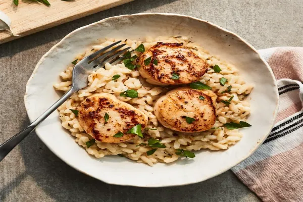 Scallop Risotto with Brown Butter & Parmesan