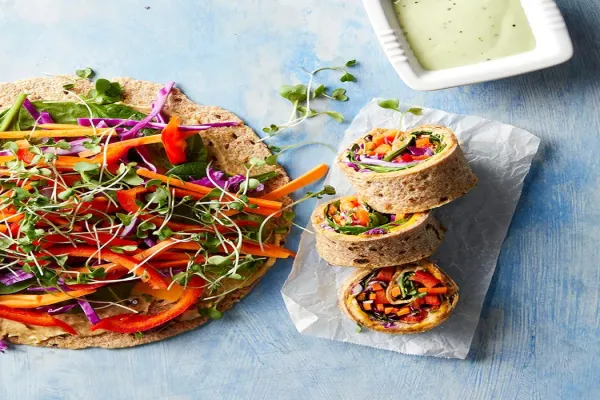 Rainbow Veggie Wraps