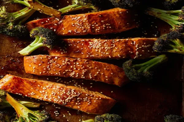 Ginger Roasted Salmon & Broccoli