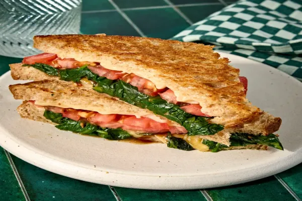 Grilled Cheese with Spinach & Tomato