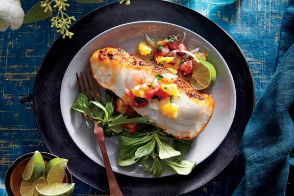 Sea Bass with Citrus Salsa