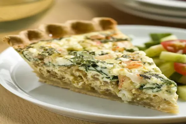 Shrimp & Spinach Quiche