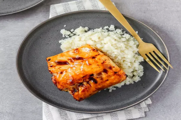 Teriyaki Glazed Cod with Cauliflower Rice