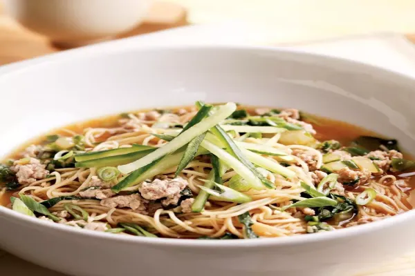 Brothy Ginger Soy Noodles with Turkey & Bok Choy