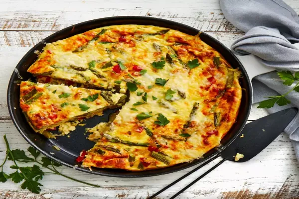 Baked Asparagus & Cheese Frittata