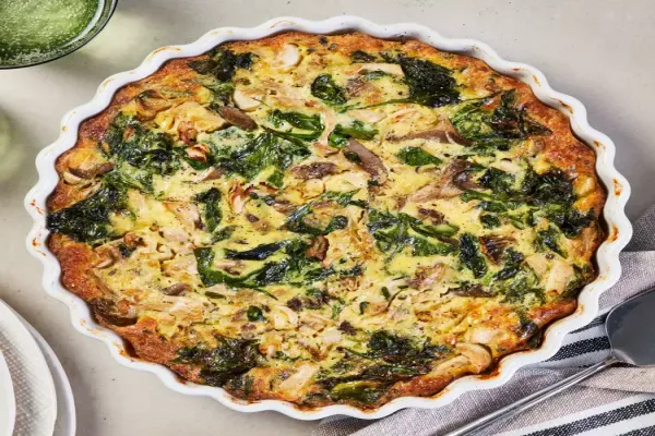Spinach & Mushroom Quiche