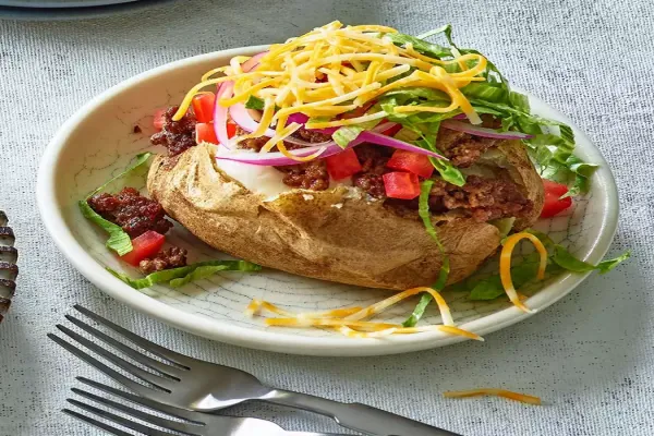 Cheeseburger Stuffed Baked Potatoes