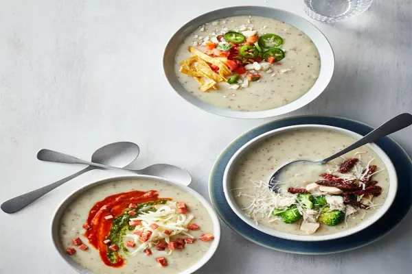 Slow Cooker Potato Soup Four Ways