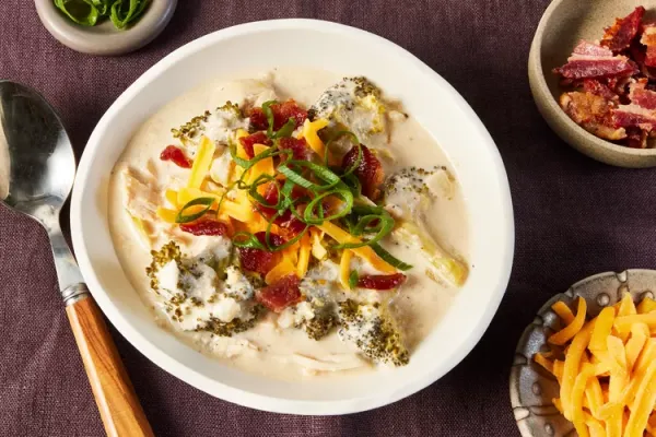 Slow Cooker Loaded Broccoli & Chicken Soup