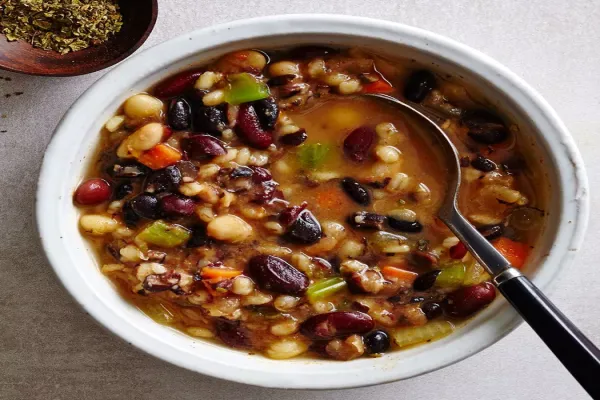 Slow Cooker Bean & Barley Soup