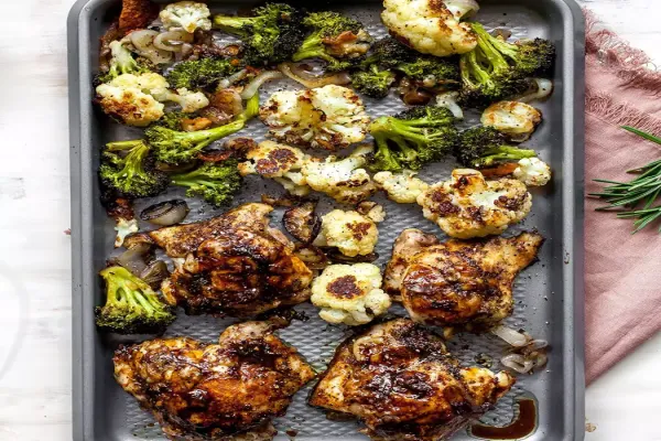 Sheet Pan Balsamic Parmesan Chicken & Vegetables