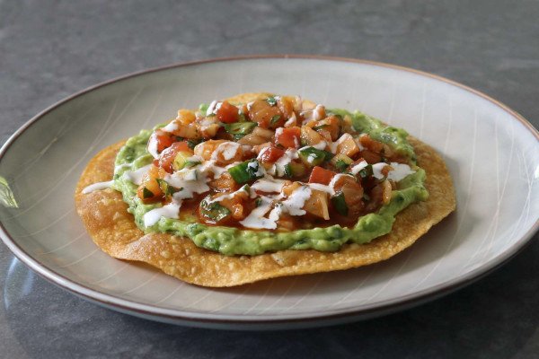 Deviled Shrimp Tostadas