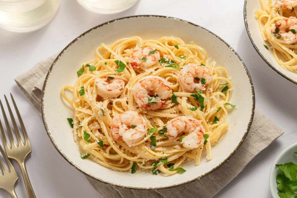 Garlic Shrimp Linguine