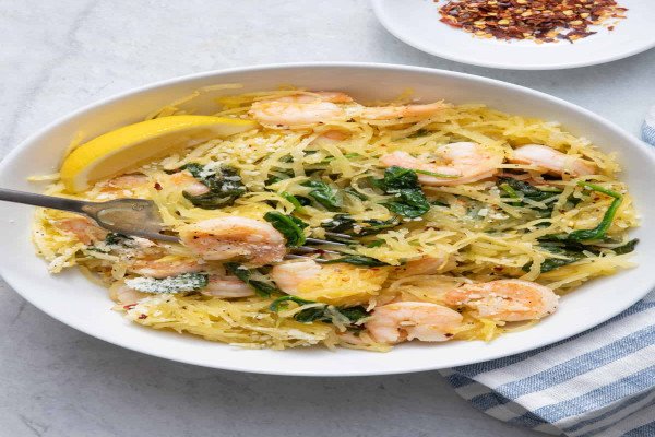 Shrimp Scampi with Spaghetti Squash