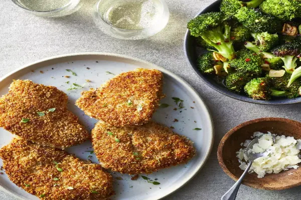 Pork Chops with Garlicky Broccoli
