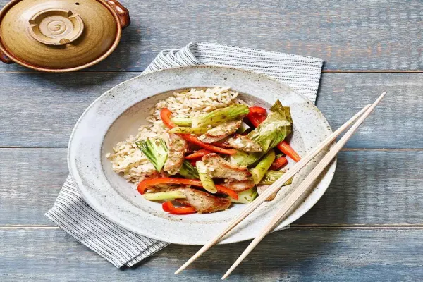 Bell Pepper Bok Choy & Pork Stir Fry