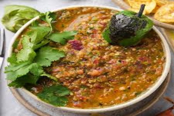 Ancho Chile Fettuccini with Cilantro Tomatillo