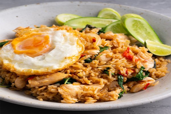 Thai Spicy Basil Chicken Fried Rice