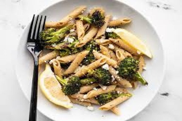 Flash blasted Broccoli and Feta Pasta