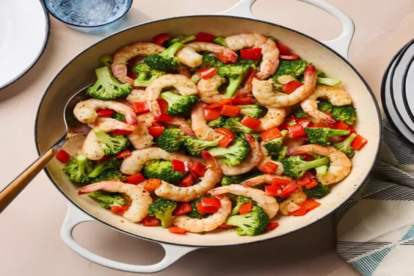 Garlicky Shrimp & Broccoli