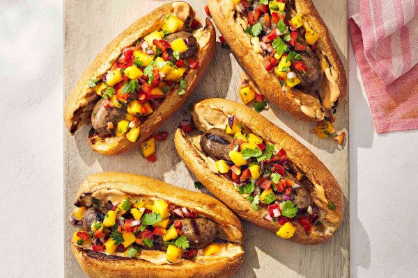 Sausage with Mango Salsa