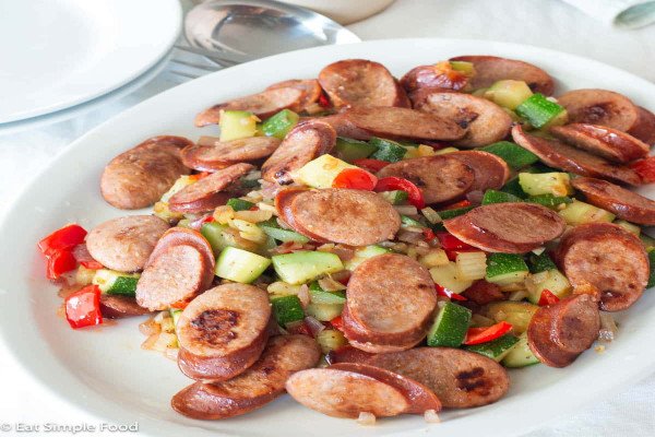 Turkey Polish Sausage and Peppers