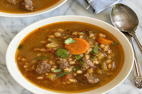 Quick Beef & Barley Soup
