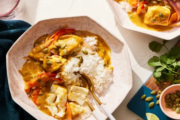 Pumpkin Curry with White Fish