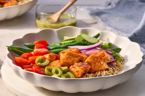 Hot Honey Salmon Bowls