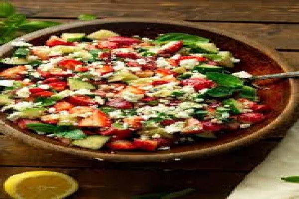 Lemon Basil Strawberry Salad