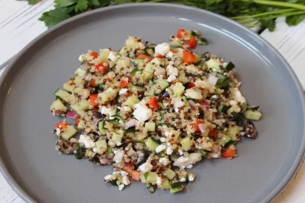 Cucumber Feta Quinoa Salad