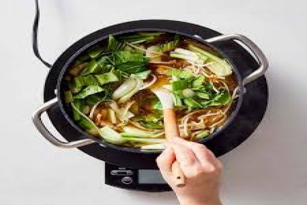 Chicken & Bok Choy Soup with Ginger & Mushrooms