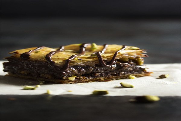 Pistachio Chocolate Baklava