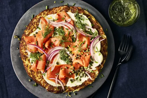 Potato Rosti with Smoked Salmon