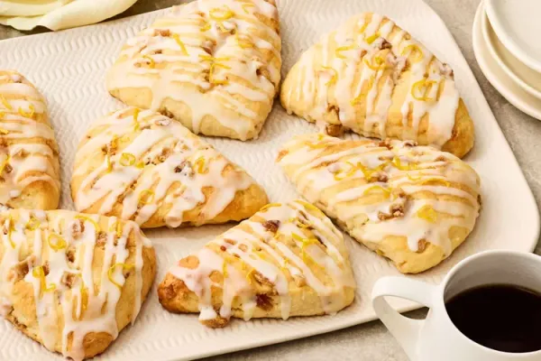 Glazed Lemon Ginger Scones