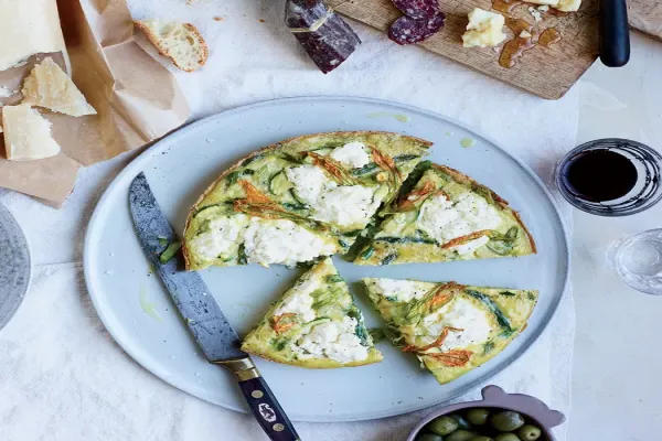 Asparagus and Zucchini Frittata