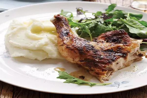 Quick QRoasted Chicken with Mustard and Garlic