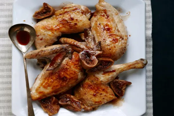 Roast Chicken with Port and Figs