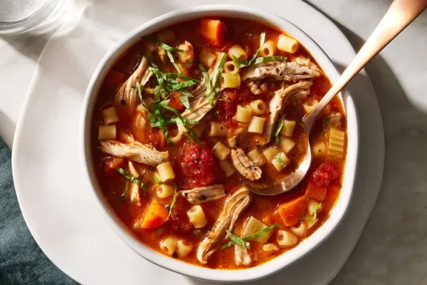 Tomato Chicken Pasta Soup