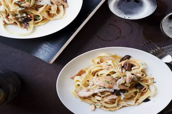 Tagliatelle with Braised Chicken and Figs